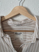 Abercrombie Linen Striped Button Up (L)