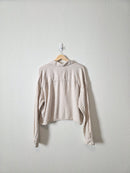 Abercrombie Linen Striped Button Up (L)