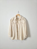Cream Cord Button Up Jacket (L)