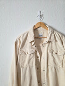 Cream Cord Button Up Jacket (L)