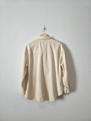 Cream Cord Button Up Jacket (L)