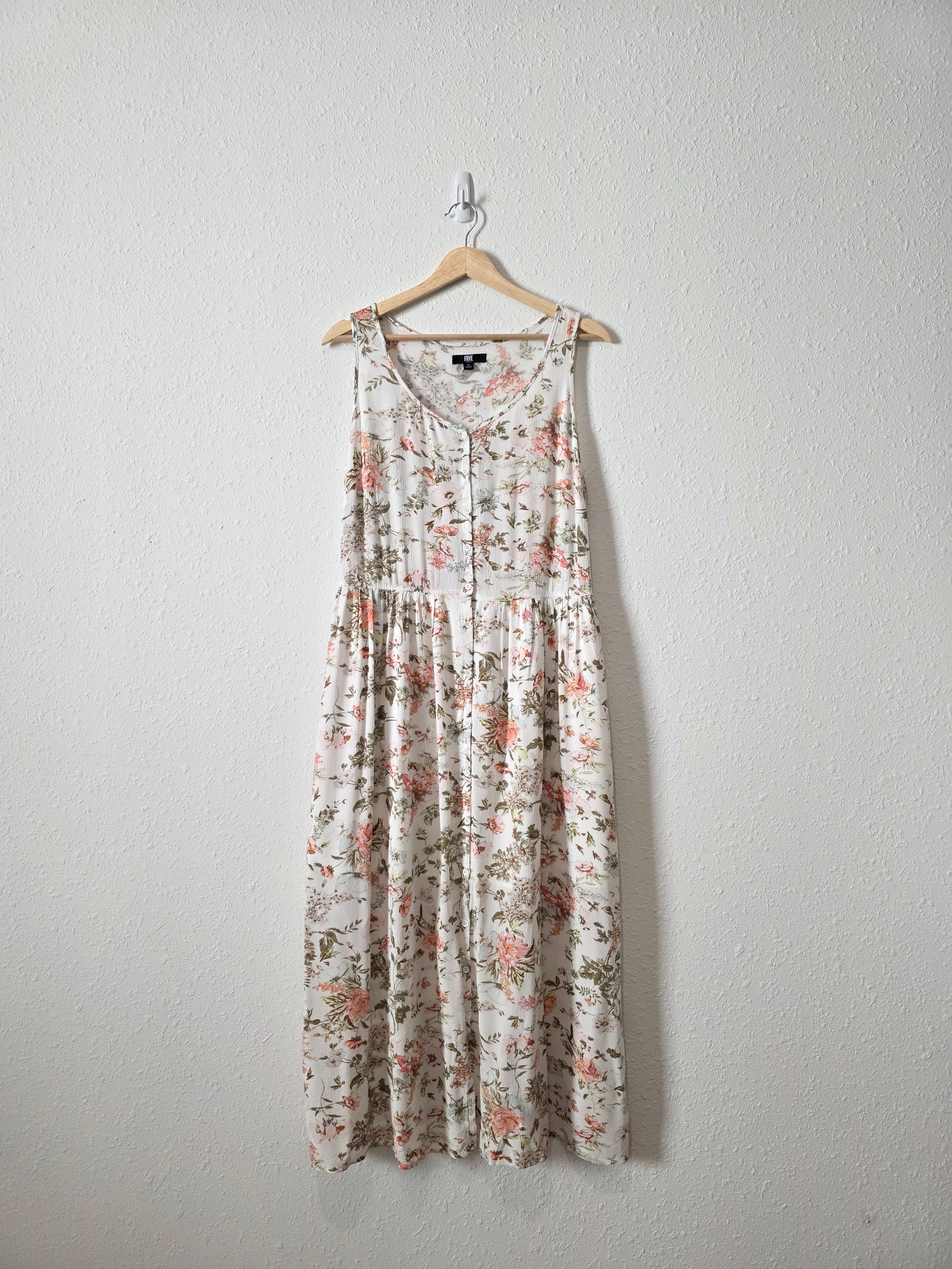 Floral Button Up Midi Dress (M)