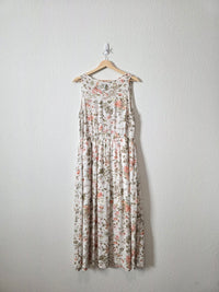 Floral Button Up Midi Dress (M)