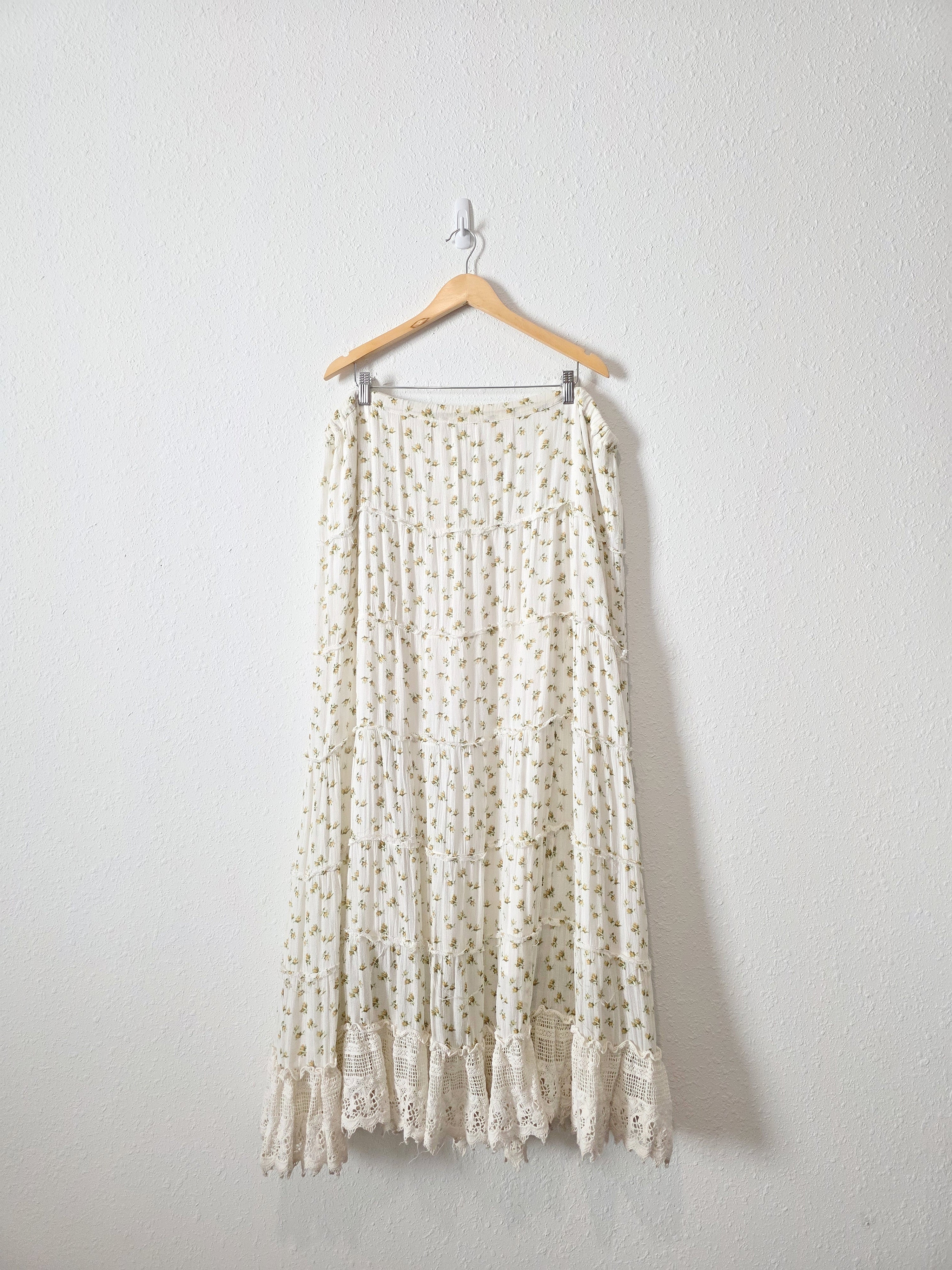 Floral Cottagecore Maxi Skirt (2X/3X)