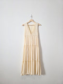 Cream Tiered Midi Dress (S)