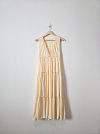 Cream Tiered Midi Dress (S)