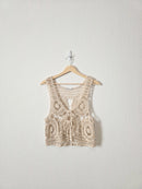 Crochet Tie Front Top (L)