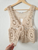 Crochet Tie Front Top (L)