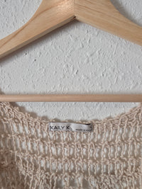 Crochet Tie Front Top (L)