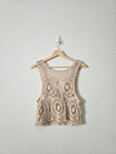 Crochet Tie Front Top (L)