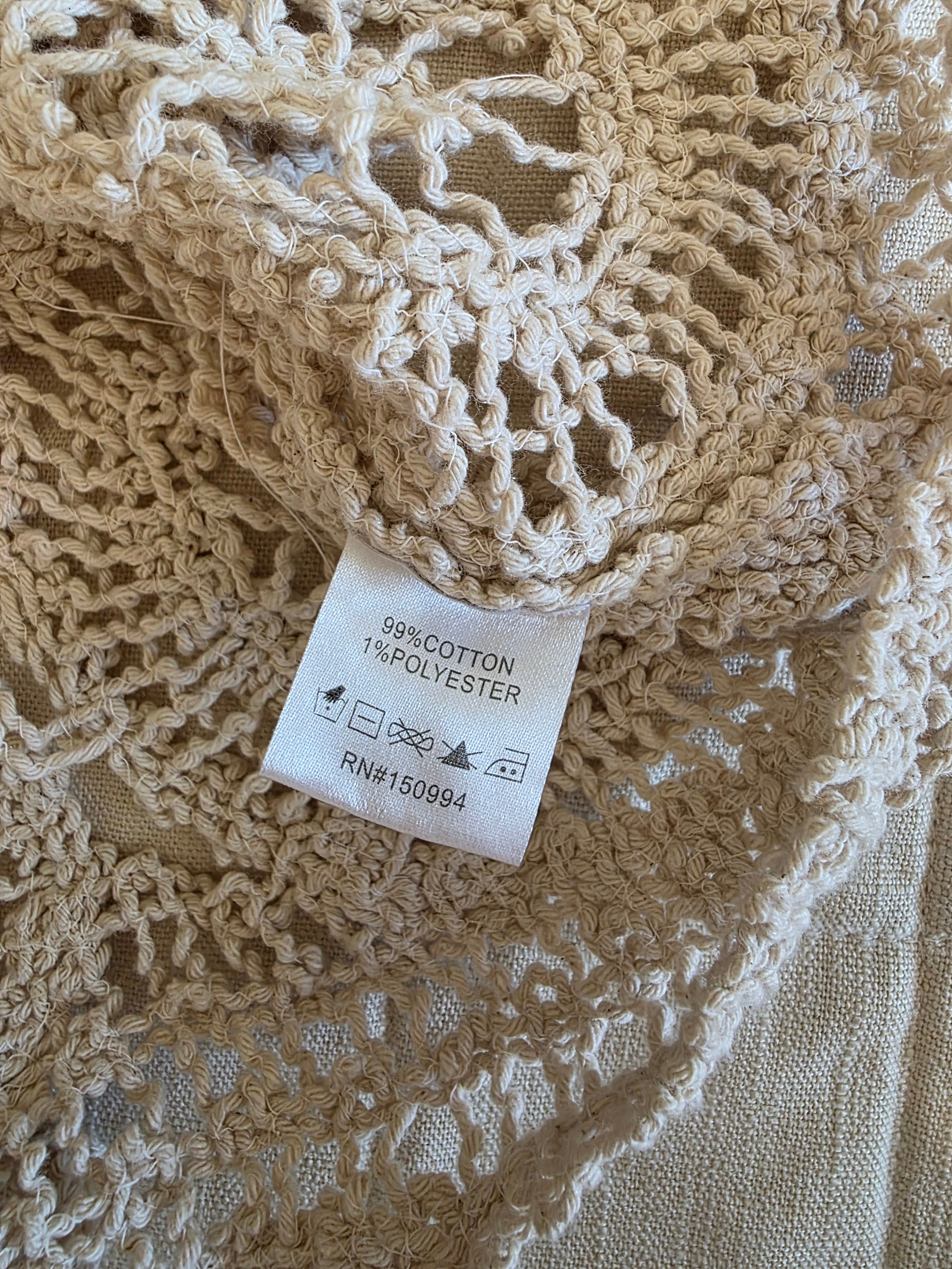 Crochet Tie Front Top (L)