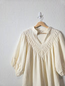 Gauze Puff Sleeve Blouse (L)