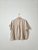 Linen Button Up Boxy Shirt (M)