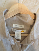 Linen Button Up Boxy Shirt (M)