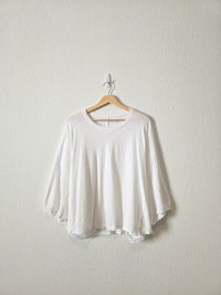 Aerie White Relaxed Cotton Tee (L)