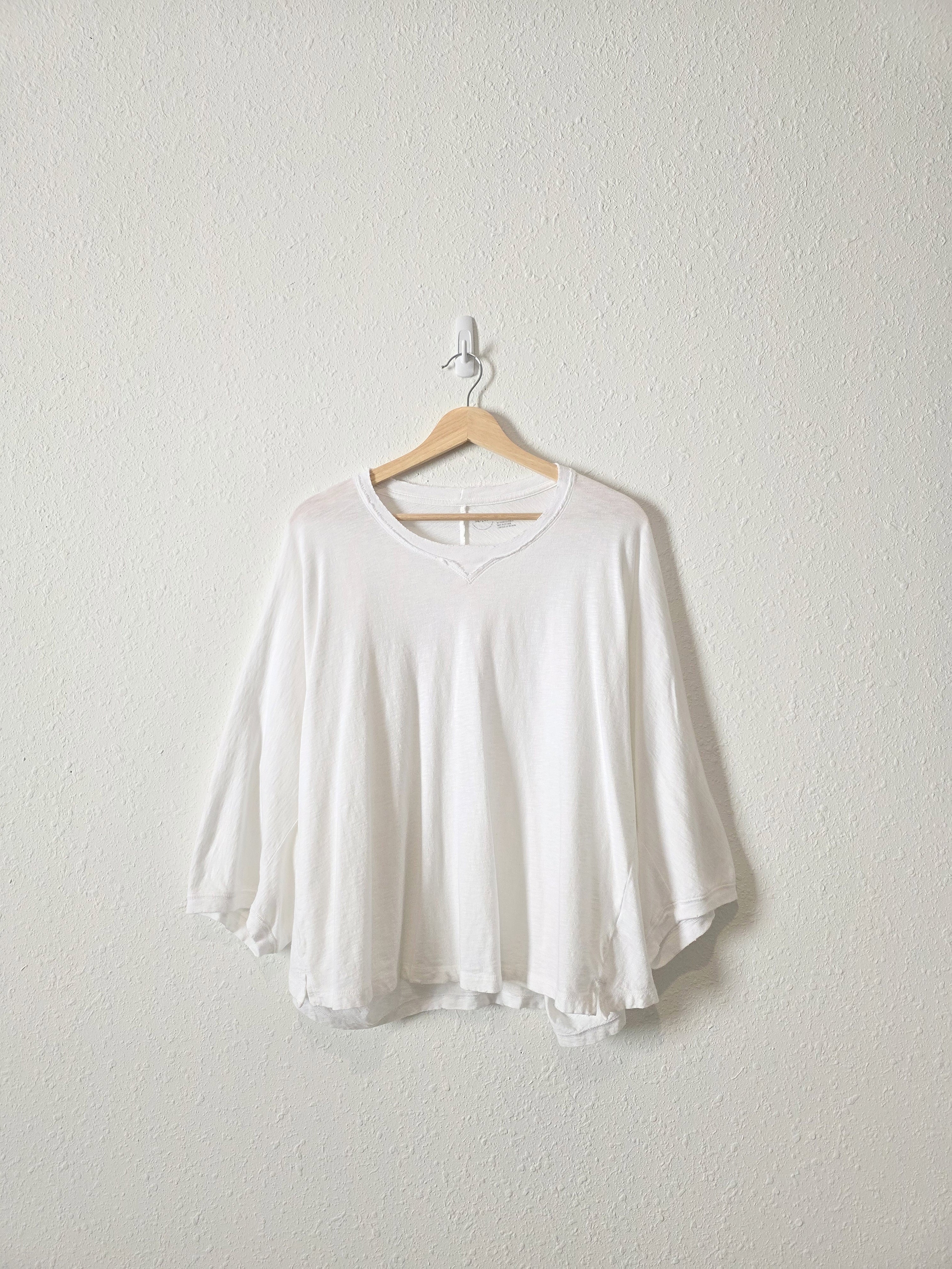 Aerie White Relaxed Cotton Tee (L)