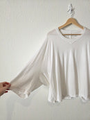 Aerie White Relaxed Cotton Tee (L)