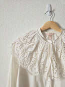 Rebecca Taylor Eyelet Collared Top (S)