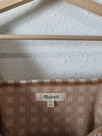 Madewell Gingham Square Neck Top (XS)
