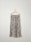 Floral Wide Leg Linen Blend Pants (M)