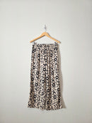Floral Wide Leg Linen Blend Pants (M)