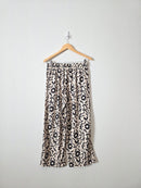 Floral Wide Leg Linen Blend Pants (M)