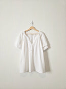 White Cotton Gauze Top (1X)