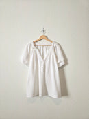 White Cotton Gauze Top (1X)