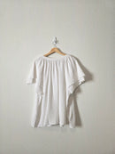 White Cotton Gauze Top (1X)