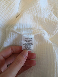 White Cotton Gauze Top (1X)