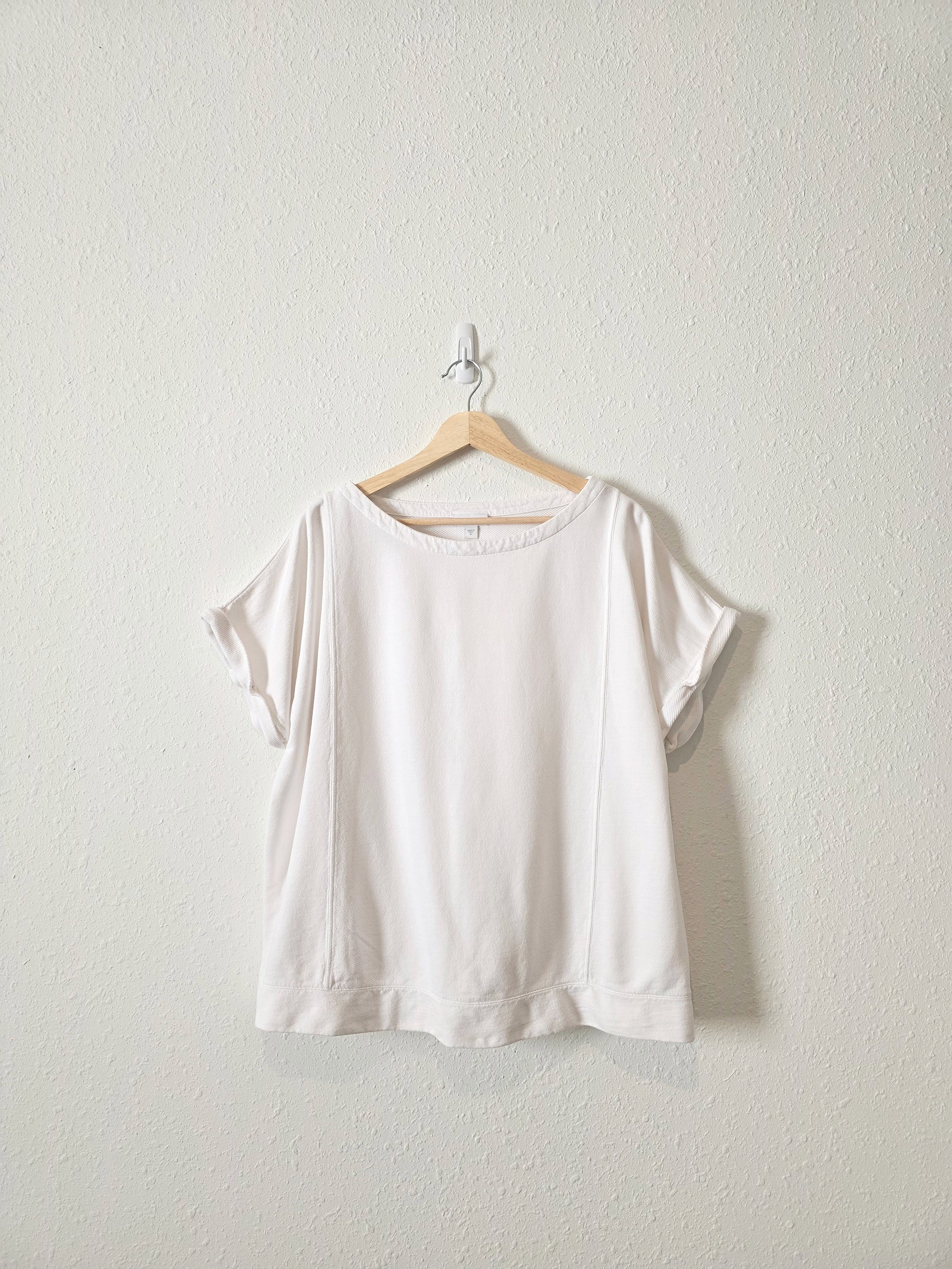White Cotton Short Sleeve Tee (XL)