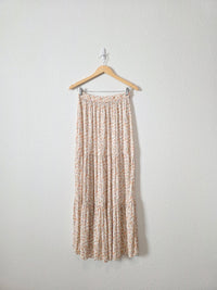 Dainty Floral Maxi Skirt (S)