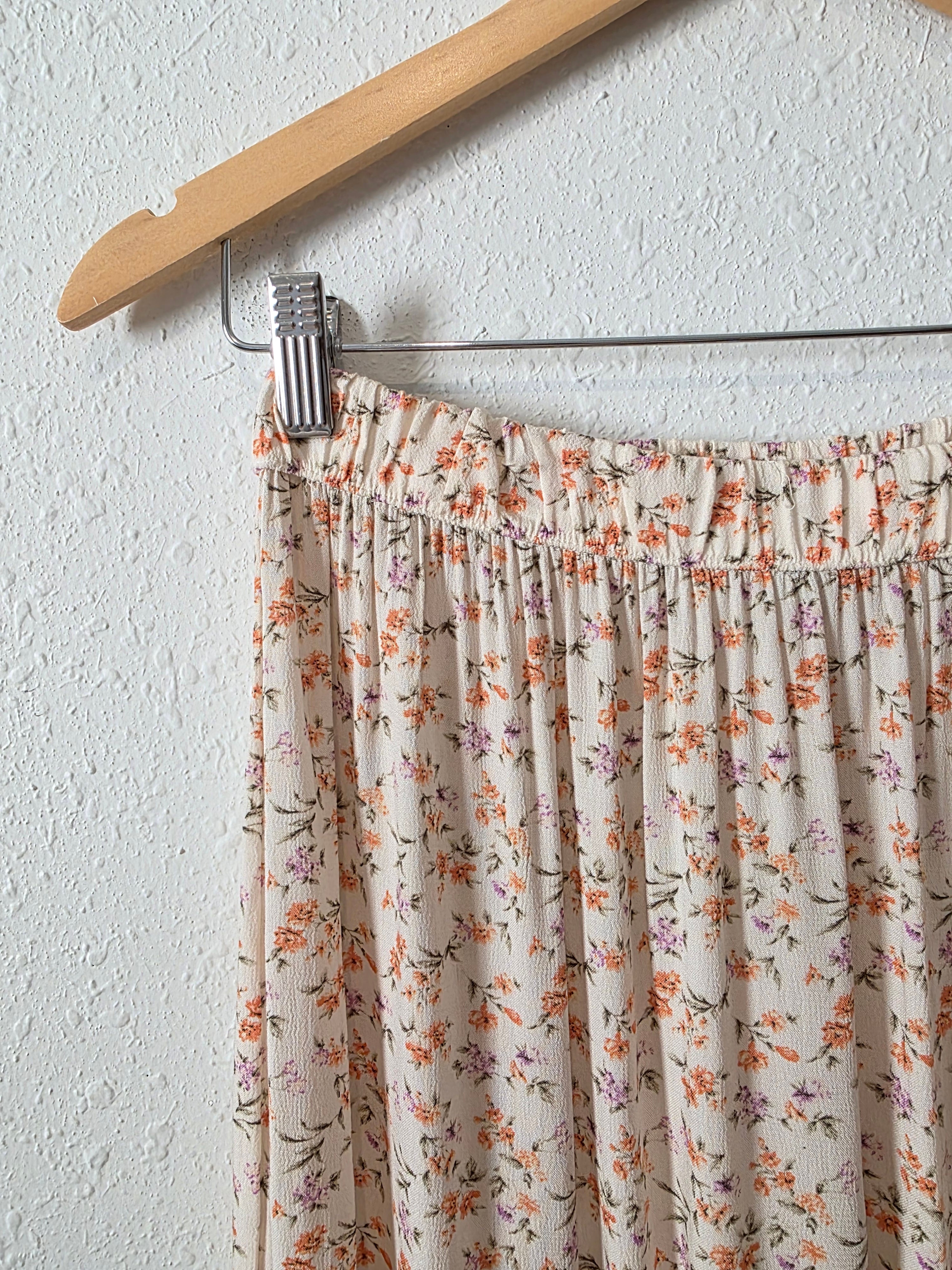 Dainty Floral Maxi Skirt (S)