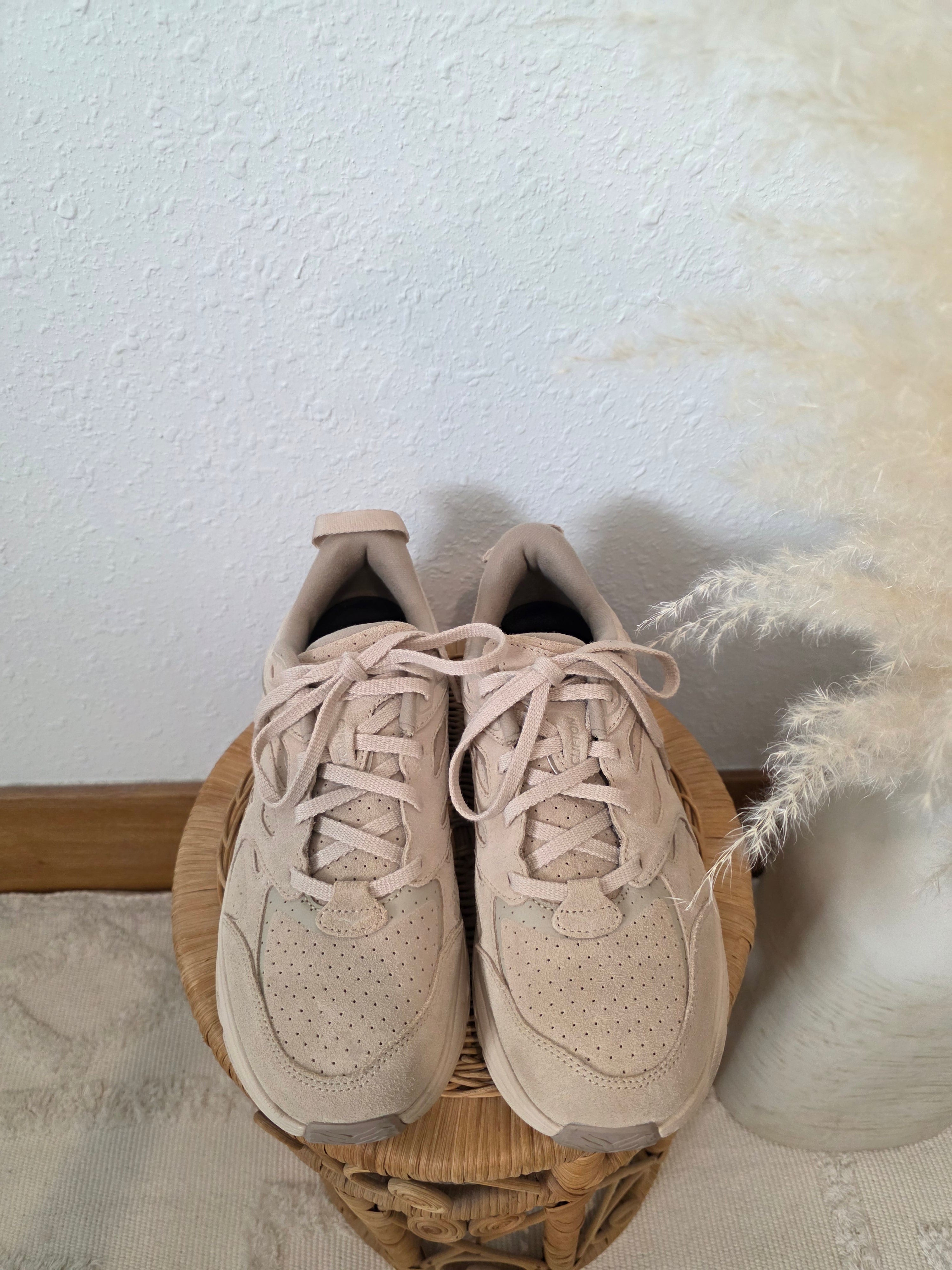 Hoka Clifton Suede Chunky Sneakers (10.5)