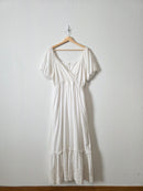 White Eyelet Maxi Dress (L)