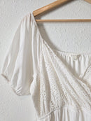 White Eyelet Maxi Dress (L)