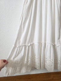 White Eyelet Maxi Dress (L)