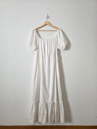 White Eyelet Maxi Dress (L)
