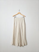 Linen Blend Wide Leg Pants (M)