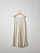 Linen Blend Wide Leg Pants (M)