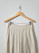 Linen Blend Wide Leg Pants (M)