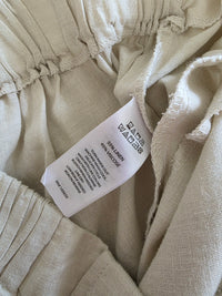 Linen Blend Wide Leg Pants (M)
