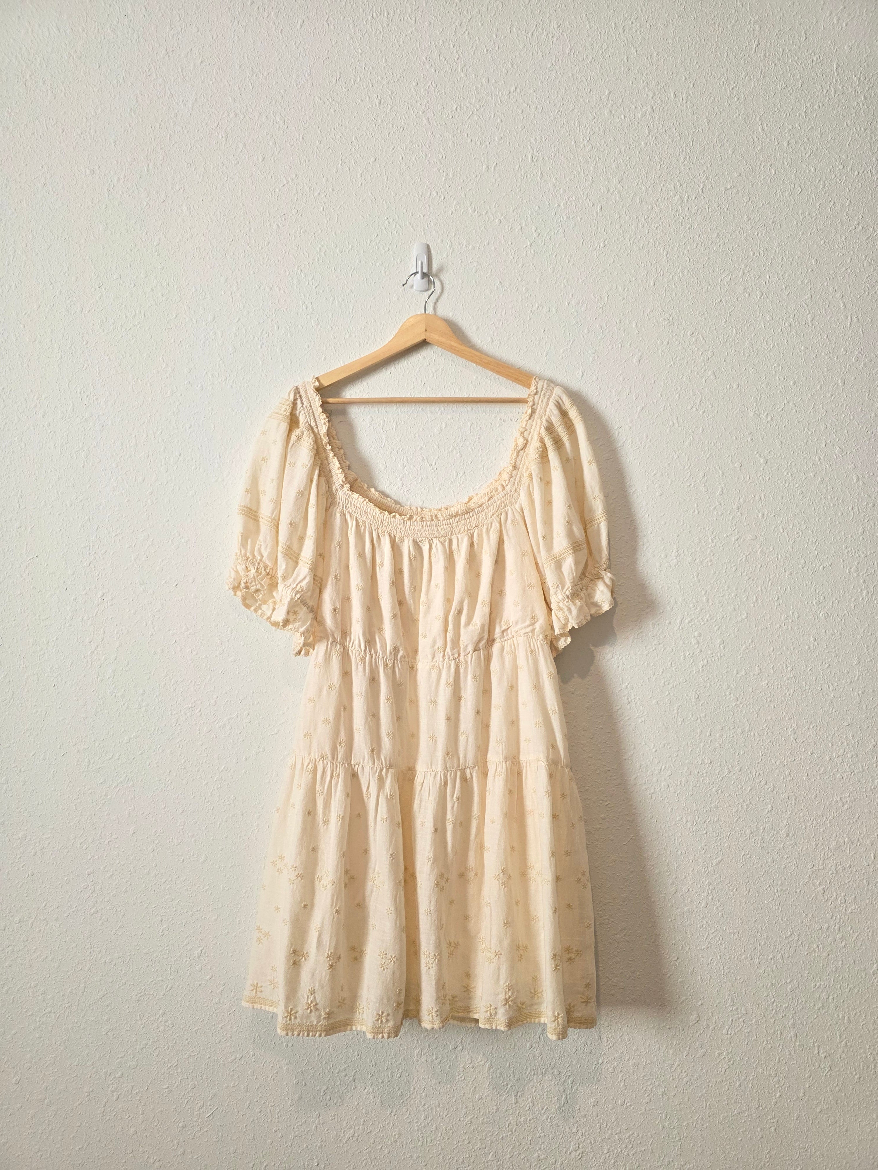 Floral Embroidered Babydoll Dress (XXL)