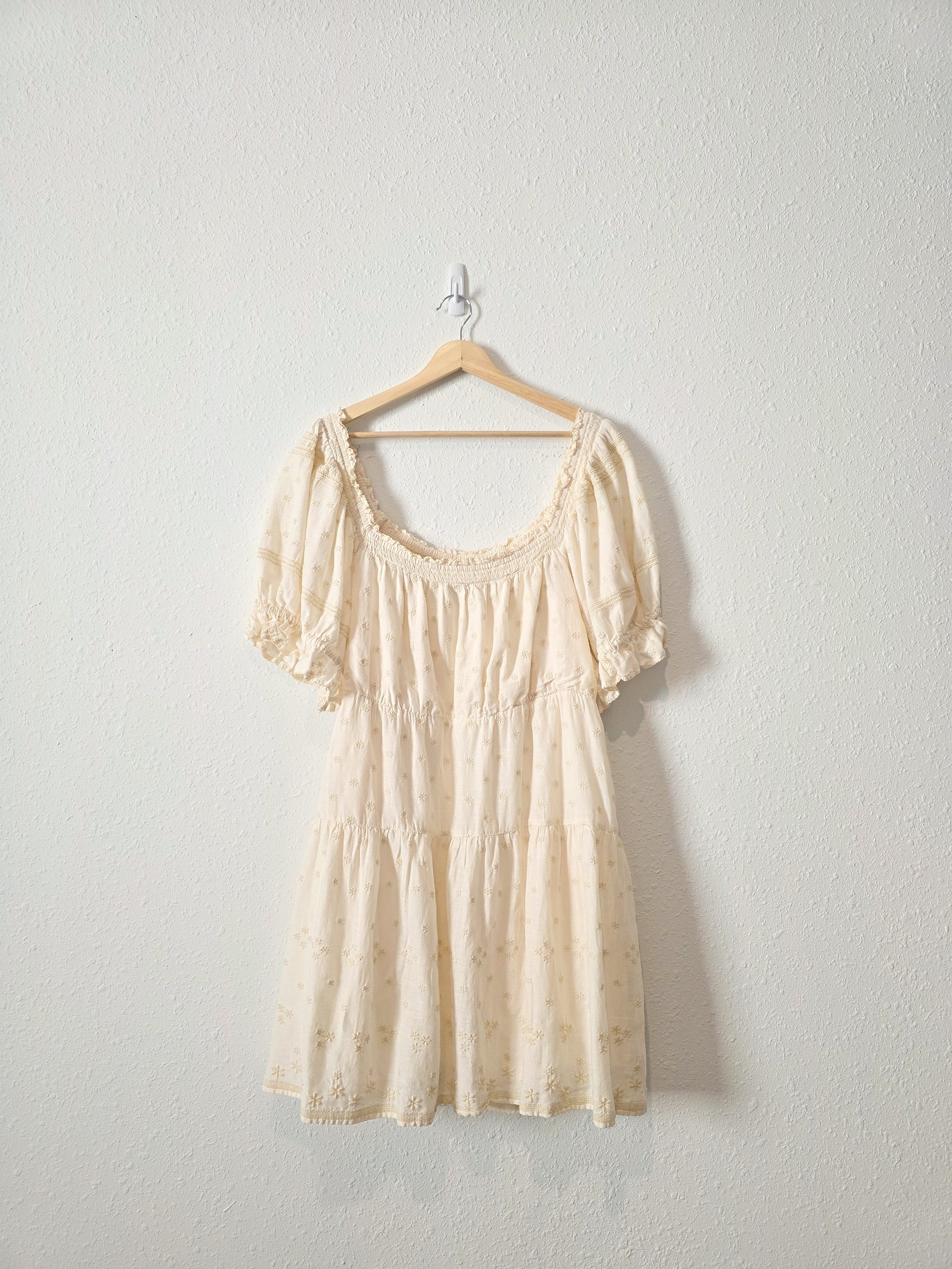 Floral Embroidered Babydoll Dress (XXL)