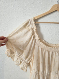 Floral Embroidered Babydoll Dress (XXL)