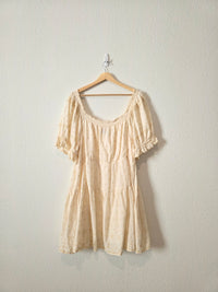 Floral Embroidered Babydoll Dress (XXL)