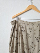 Vintage Neutral Floral Midi Skirt (24)