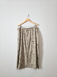 Vintage Neutral Floral Midi Skirt (24)