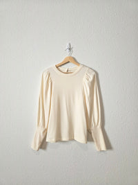 Madewell Puff Sleeve Top (XS)