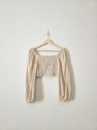 Bohme Smocked Linen Top (M)